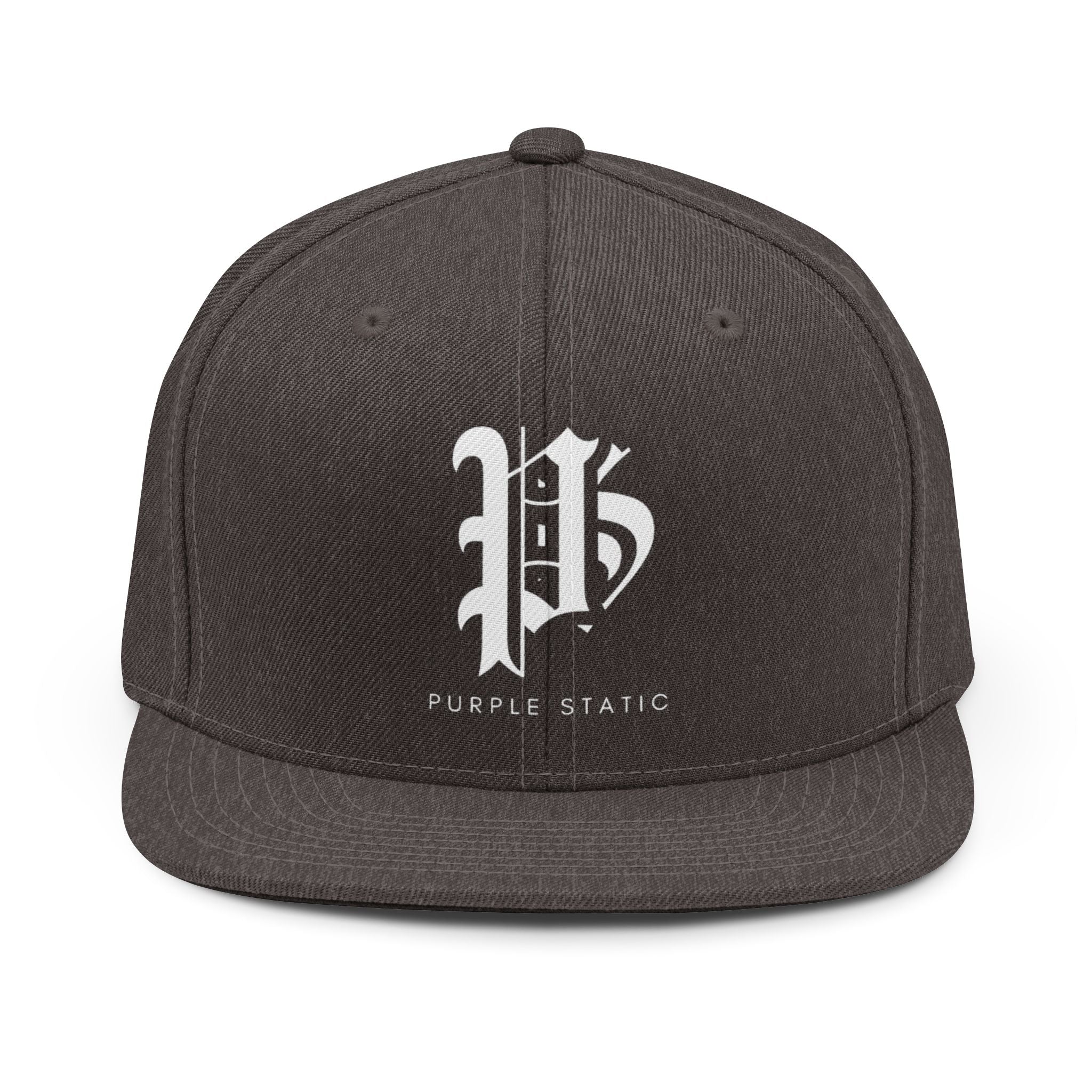 Purple Static Logo Flat-Brim Cap