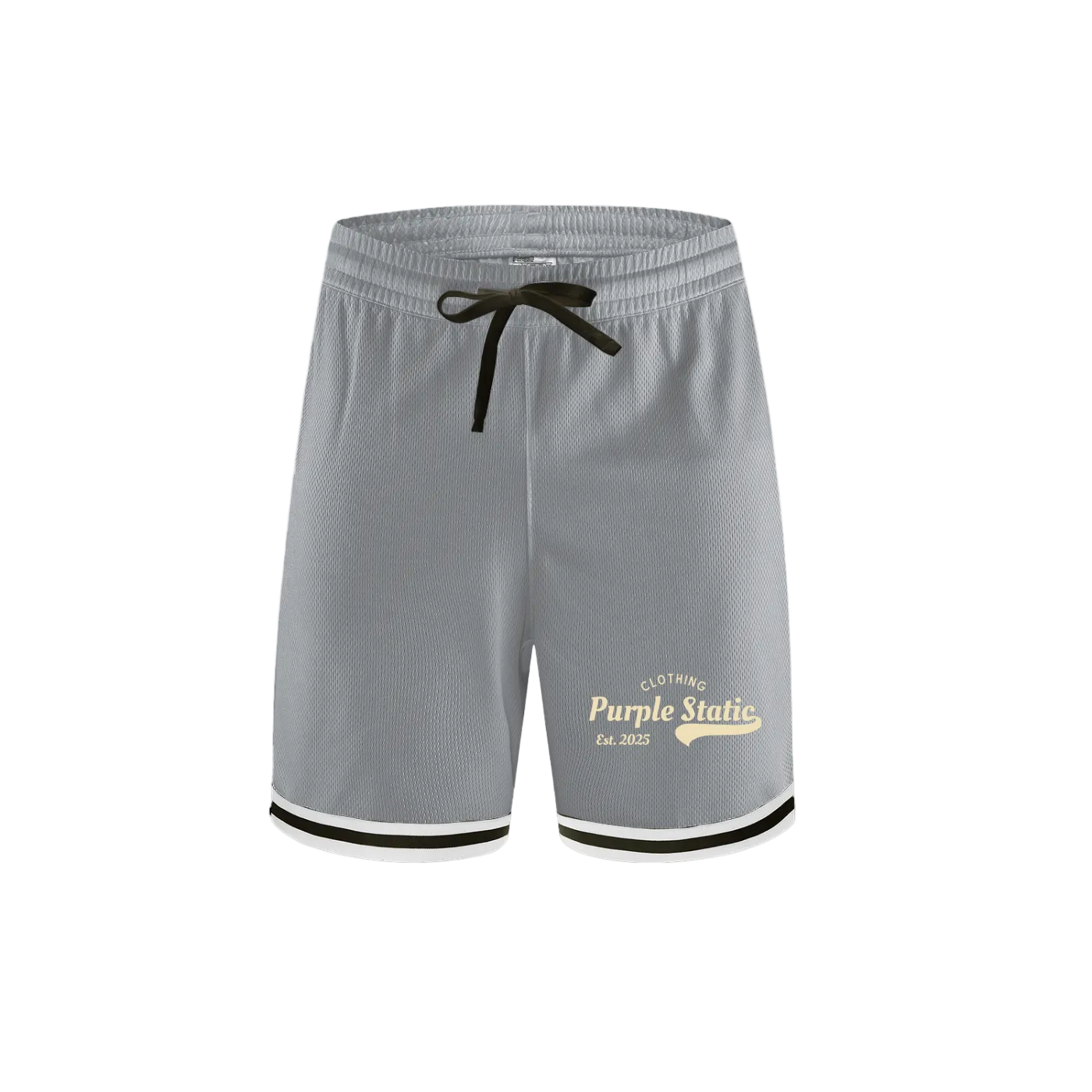 Purple Static "Classic' Stripe Trim Basketball Shorts