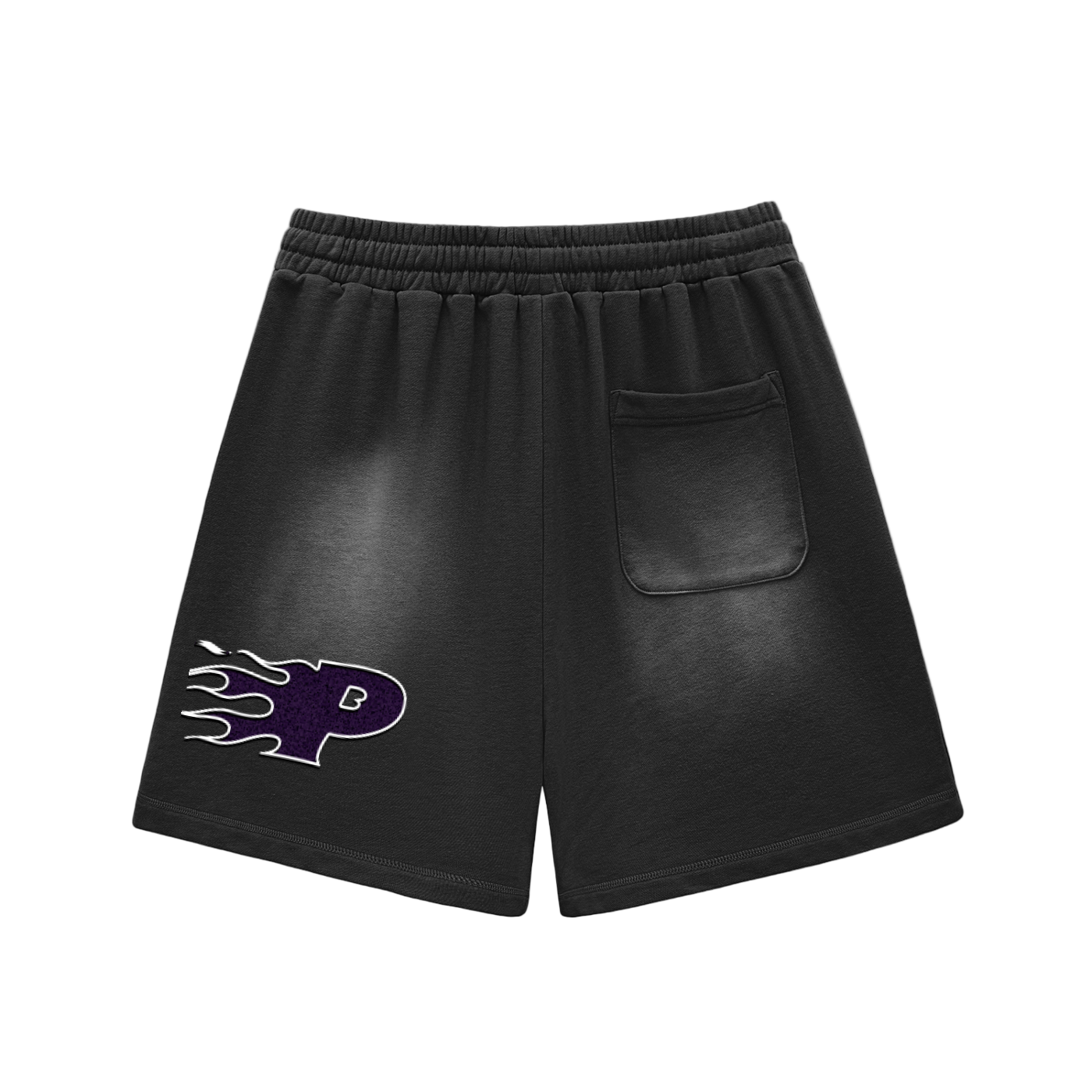 "Pour That Bubbly" Sun Fade Raw Edge Cotton Shorts