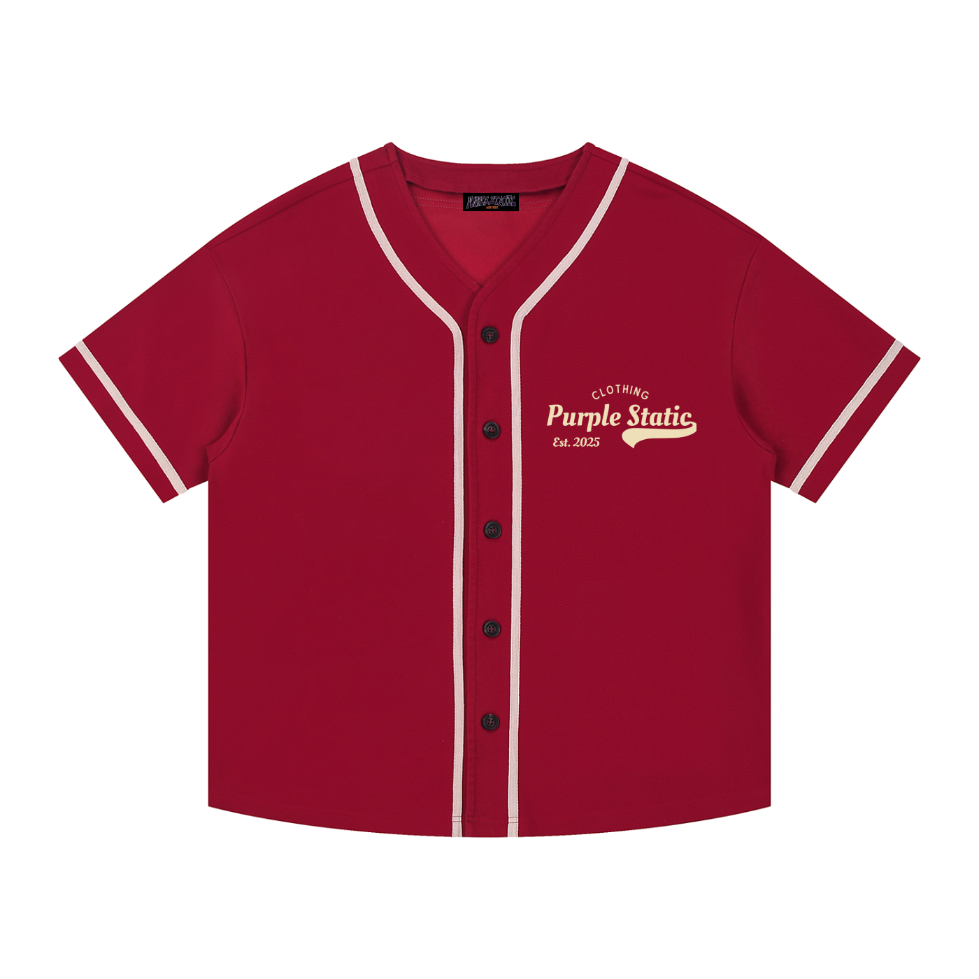 Purple Static "Classic" Piped Button-Up Jersey