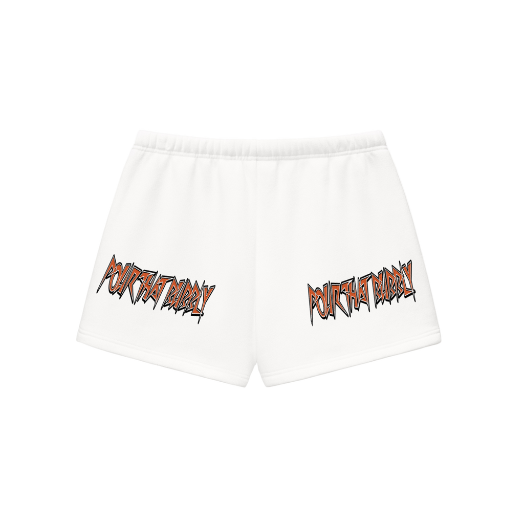 Womans "Pour That Bubbly" Essential Fleece Drawstring Sweatshorts