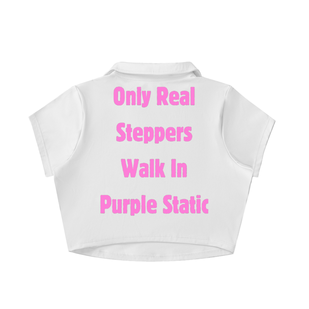 Woman "Classic" V-Neck Crop Top