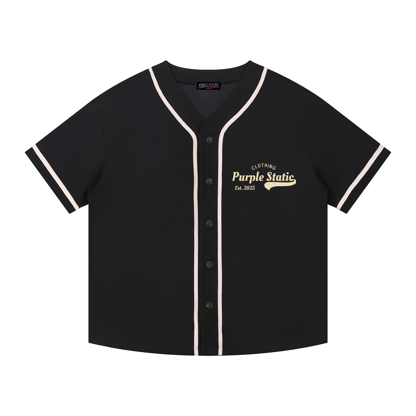 Purple Static "Classic" Piped Button-Up Jersey