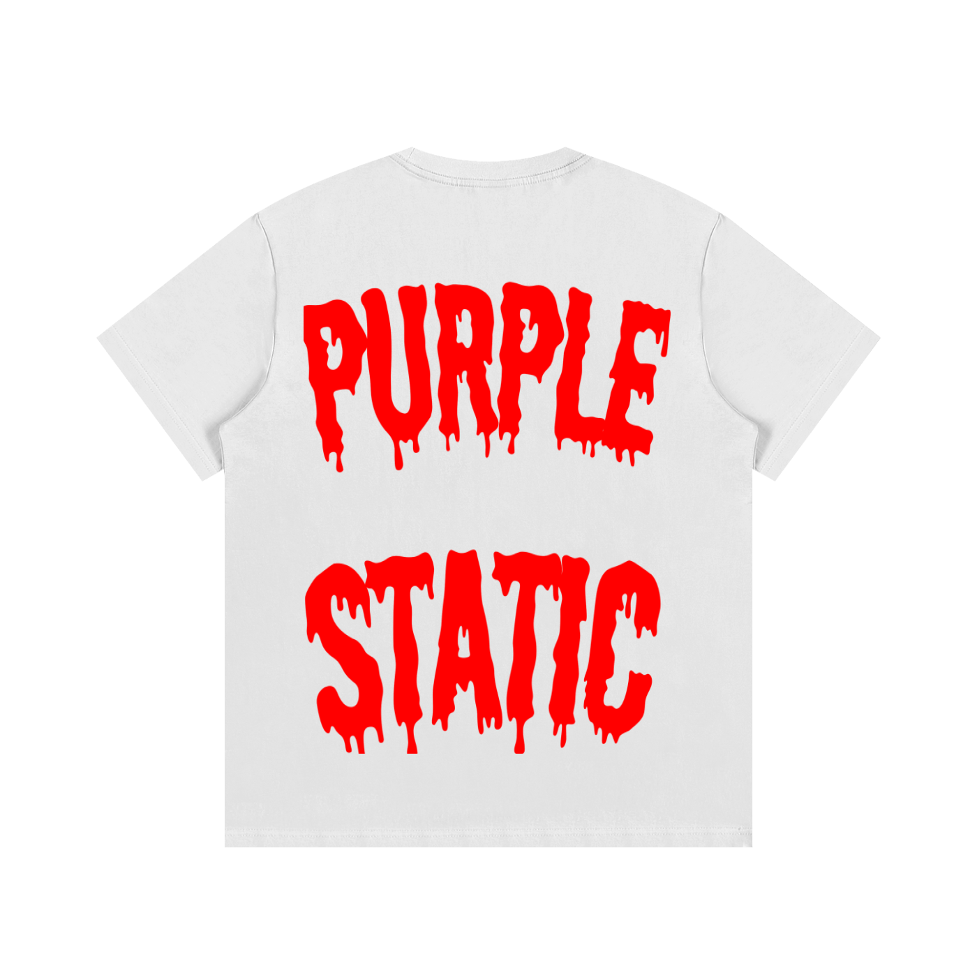 Purple Static "Box" Essential Cotton T-Shirt