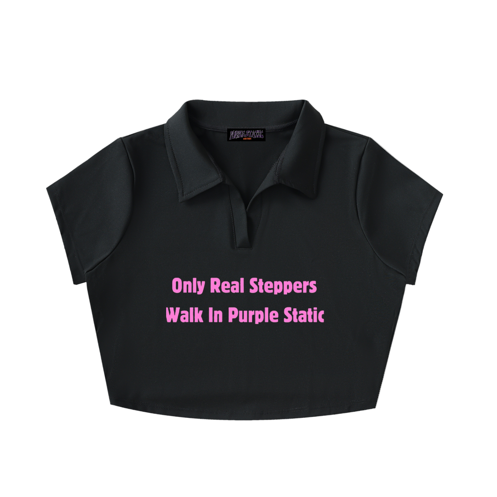 Woman "Classic" V-Neck Crop Top