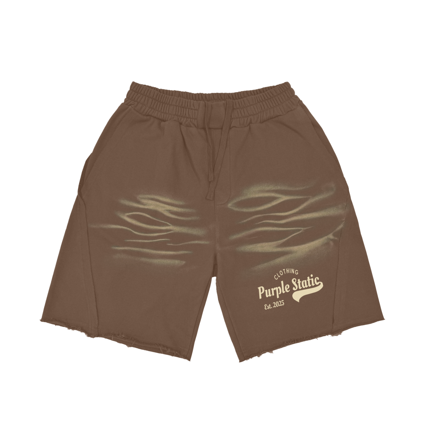 Purple Static Vintage Washed Tiger Stripes "Classic"  Short Pants