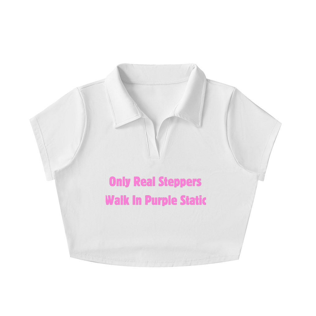 Woman "Classic" V-Neck Crop Top