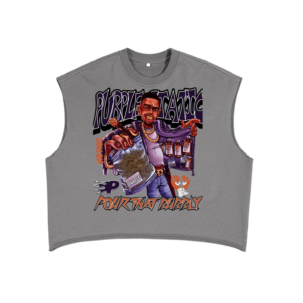 "Dealer Pour That Bubbly" French Terry Boxy Tank Top