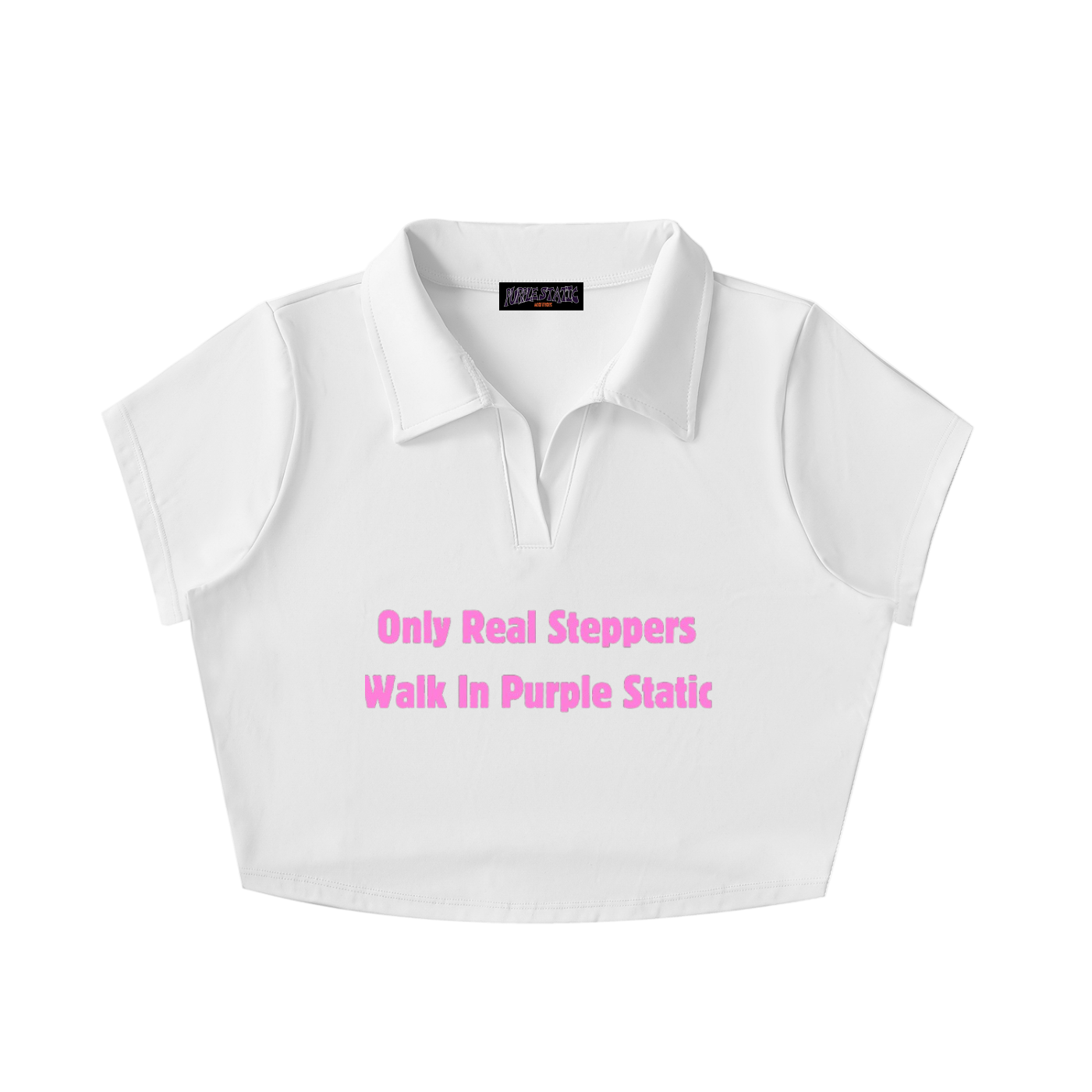 Woman "Classic" V-Neck Crop Top