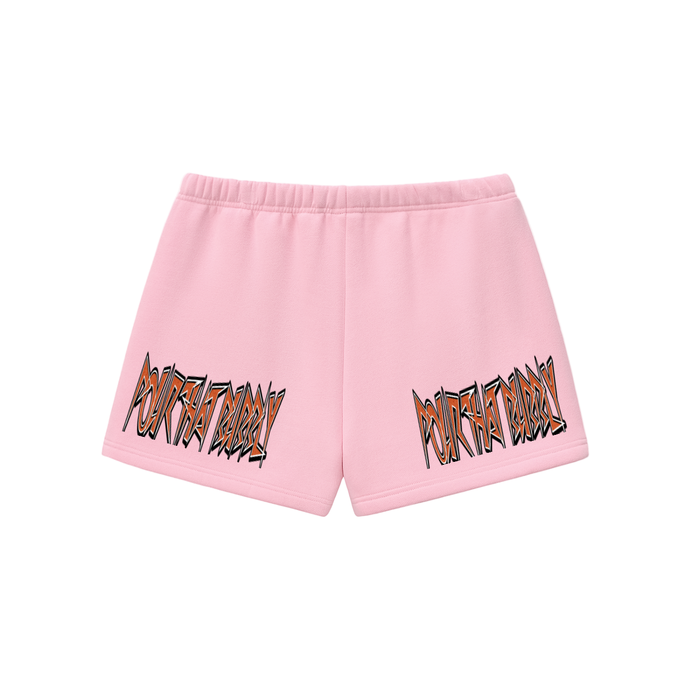 "Pour That Bubbly" Essential Fleece Drawstring Sweatshorts