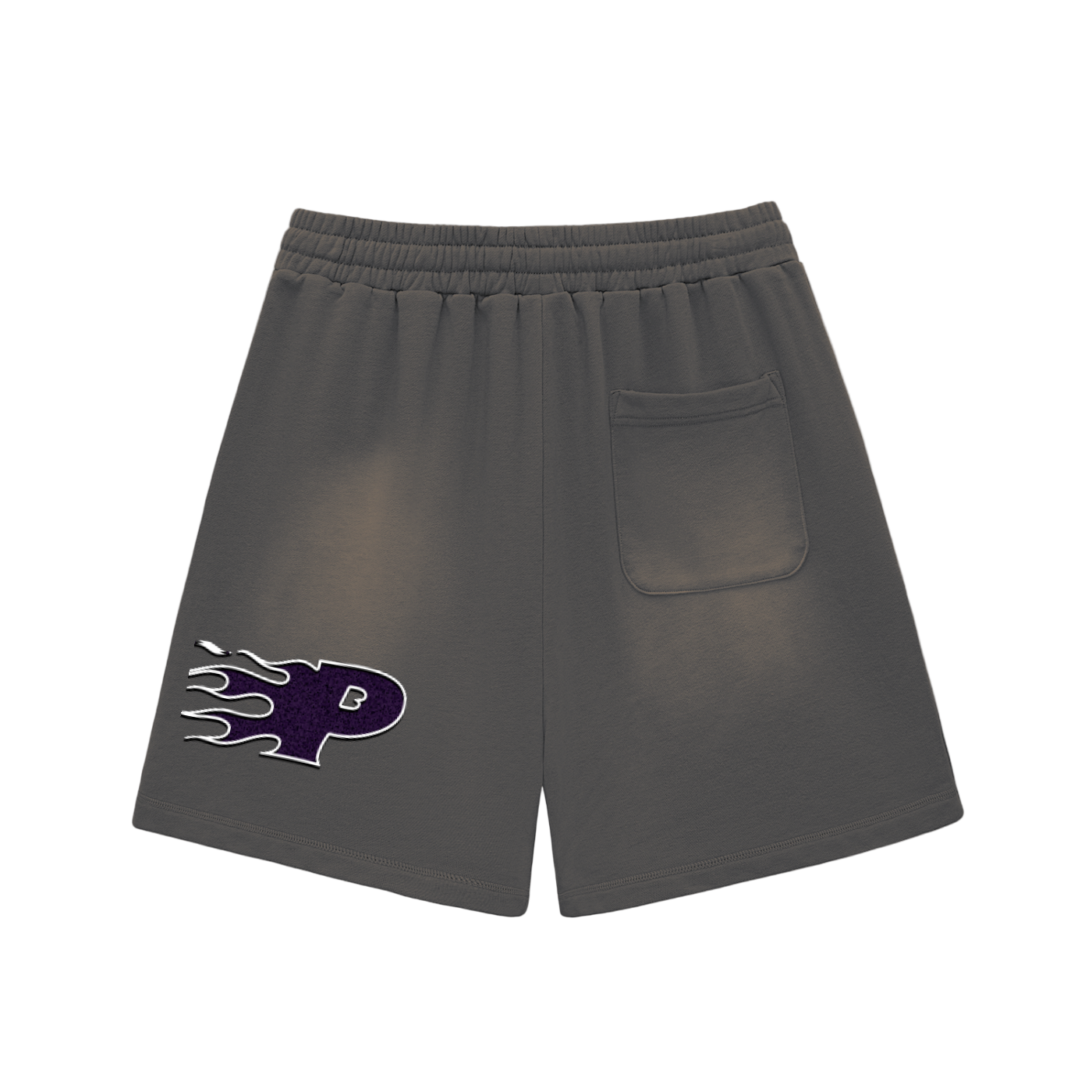 "Pour That Bubbly" Sun Fade Raw Edge Cotton Shorts