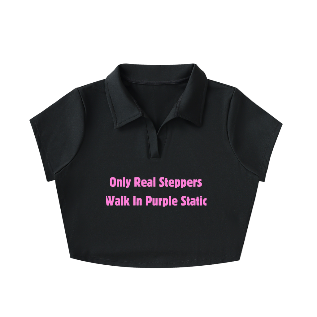 Woman "Classic" V-Neck Crop Top