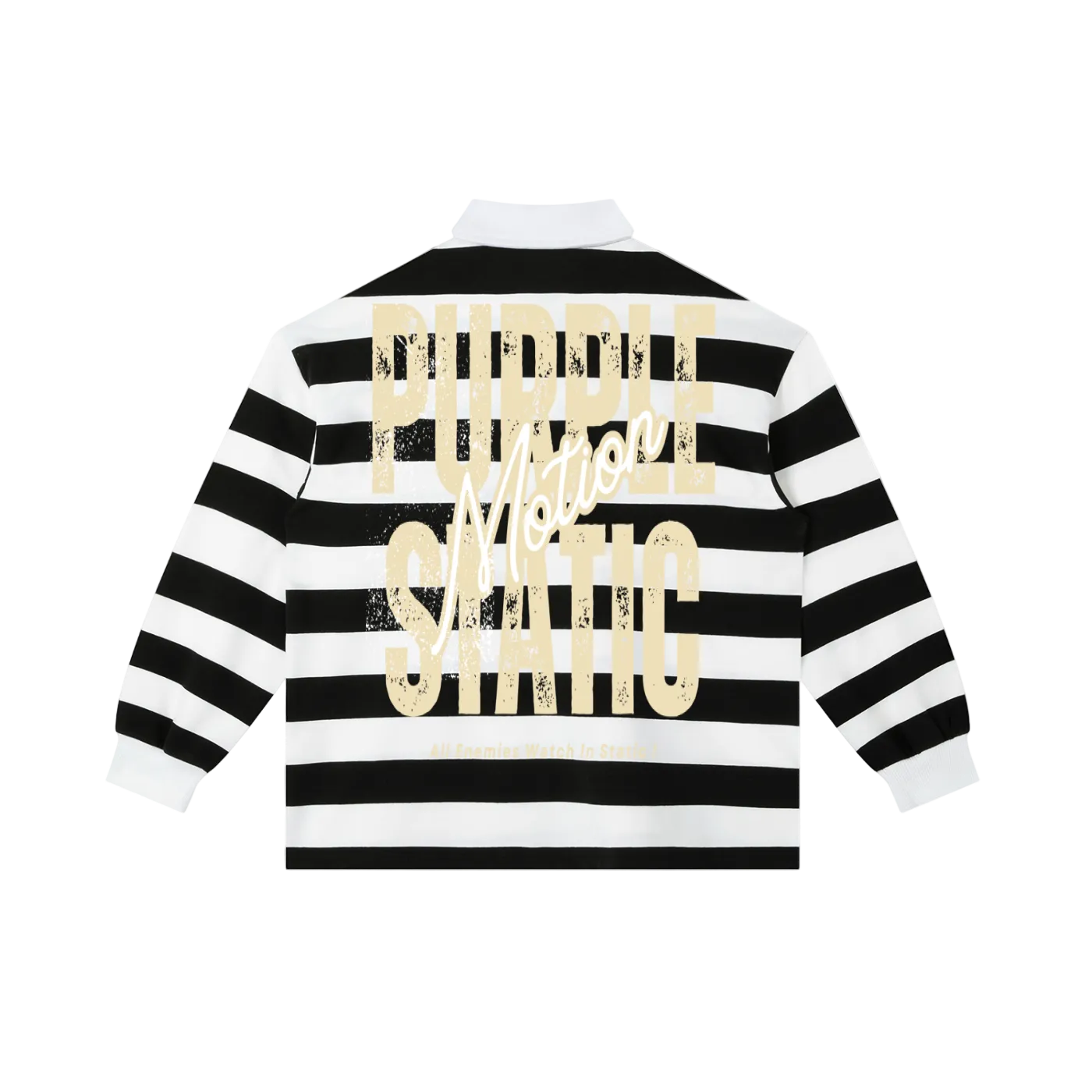 Purple Static "Classic" Color Block Stripe Polo Shirt