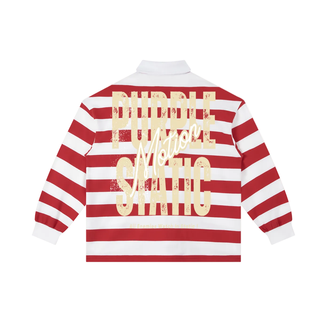 Purple Static "Classic" Color Block Stripe Polo Shirt