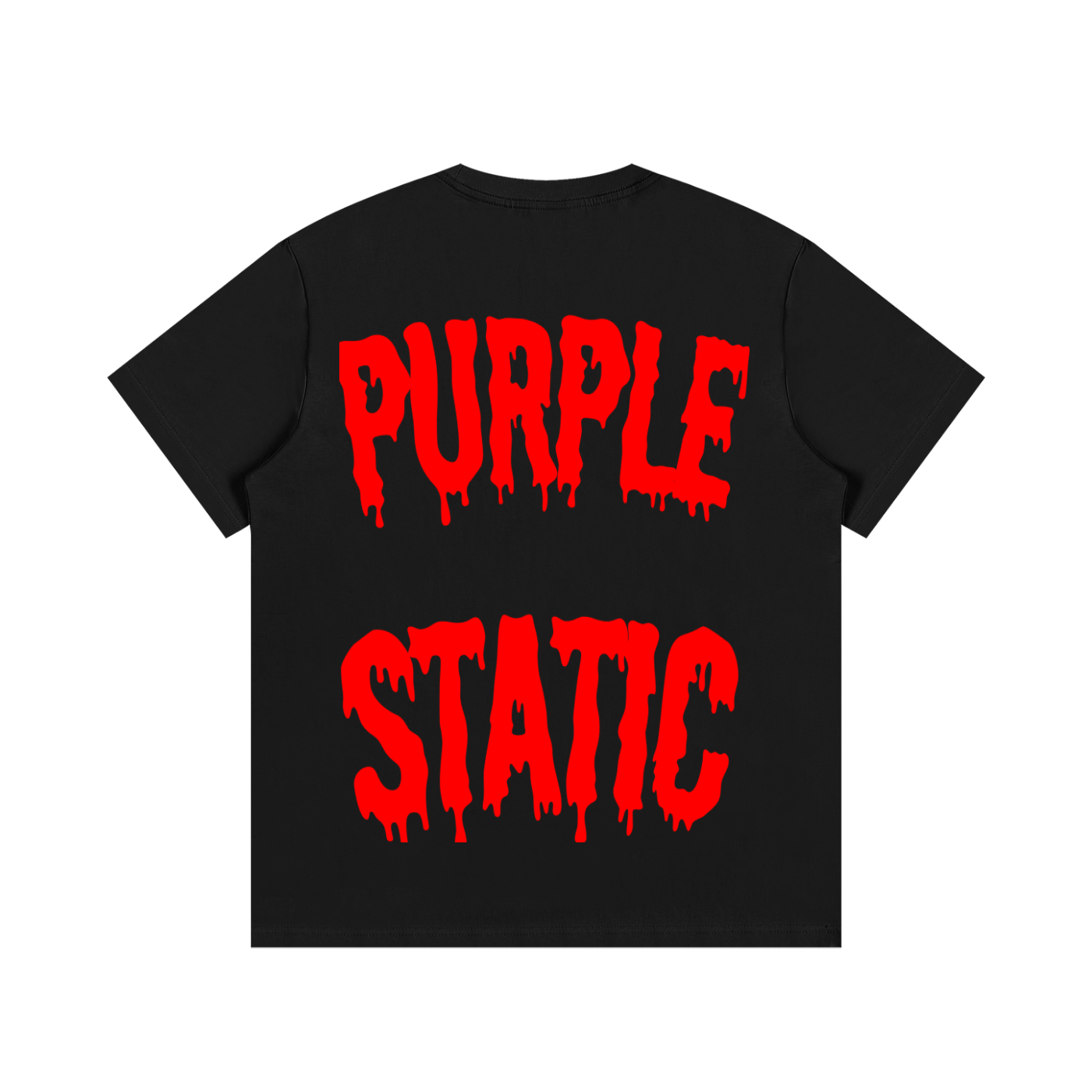 Purple Static "Box" Essential Cotton T-Shirt